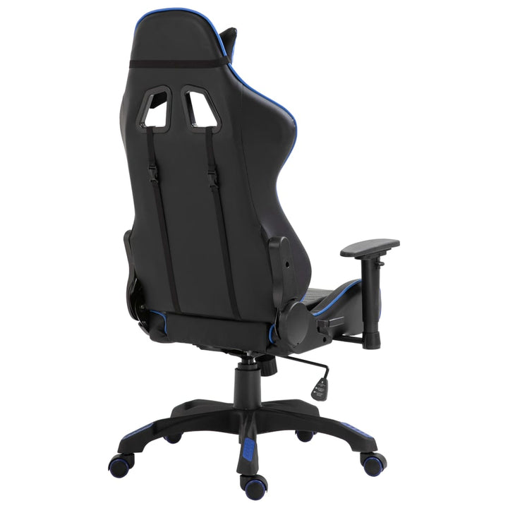 gamingstol kunstlæder blå