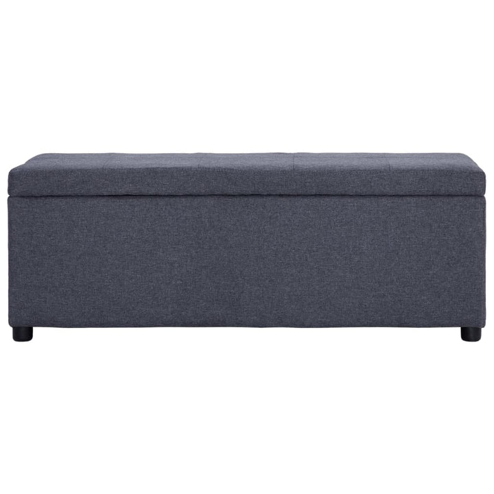 bænk med opbevaringsrum 116 cm polyester mørkegrå