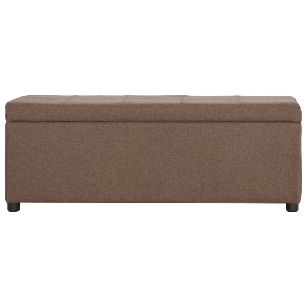 bænk med opbevaringsrum 116 cm polyester brun