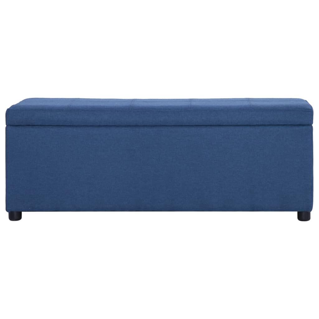 bænk med opbevaringsrum 116 cm polyester blå