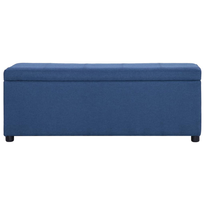 bænk med opbevaringsrum 116 cm polyester blå