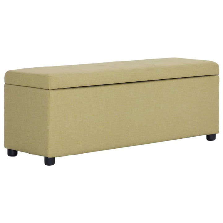 bænk med opbevaringsrum 116 cm polyester grøn