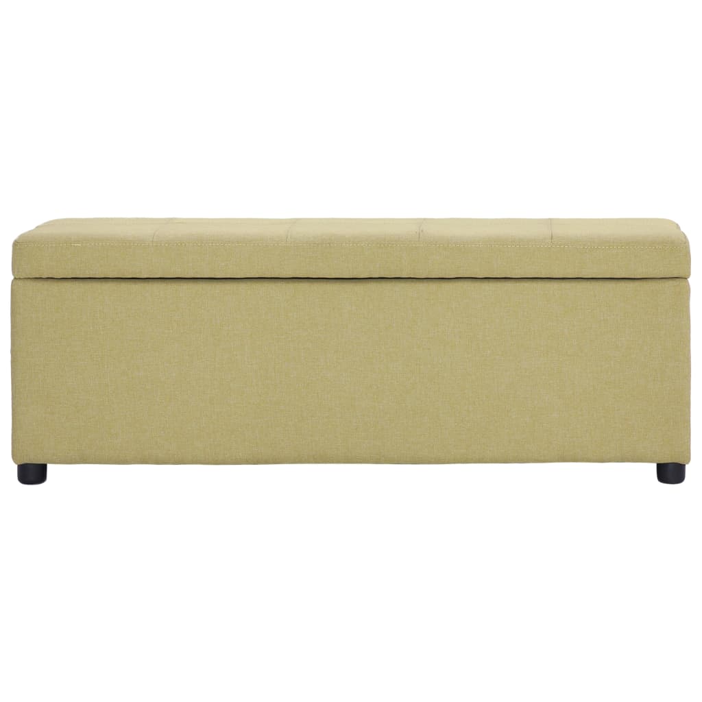 bænk med opbevaringsrum 116 cm polyester grøn