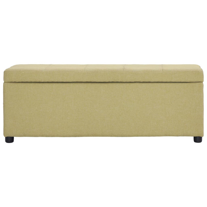 bænk med opbevaringsrum 116 cm polyester grøn
