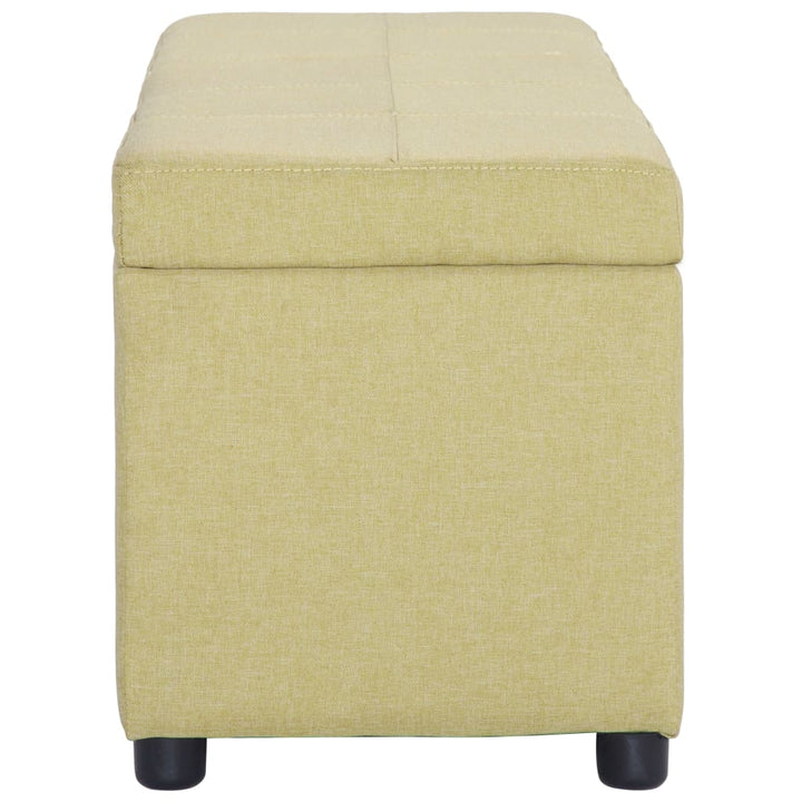 bænk med opbevaringsrum 116 cm polyester grøn