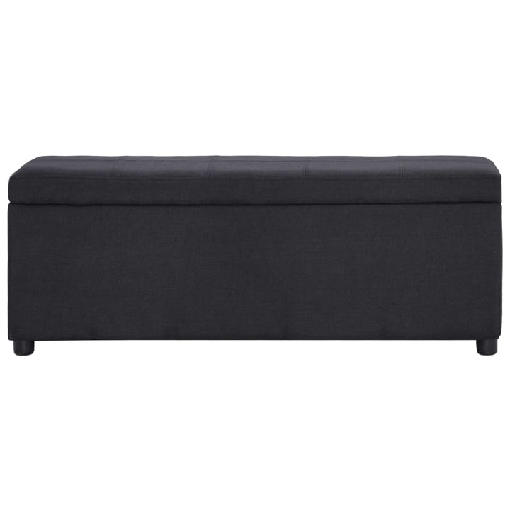 bænk med opbevaringsrum 116 cm polyester sort