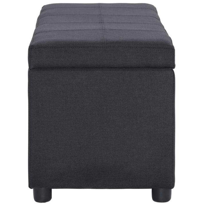 bænk med opbevaringsrum 116 cm polyester sort