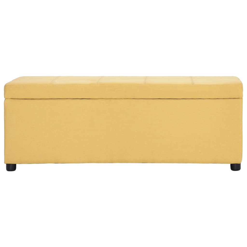 bænk med opbevaringsrum 116 cm polyester gul