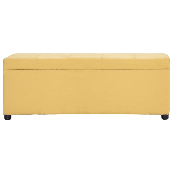 bænk med opbevaringsrum 116 cm polyester gul