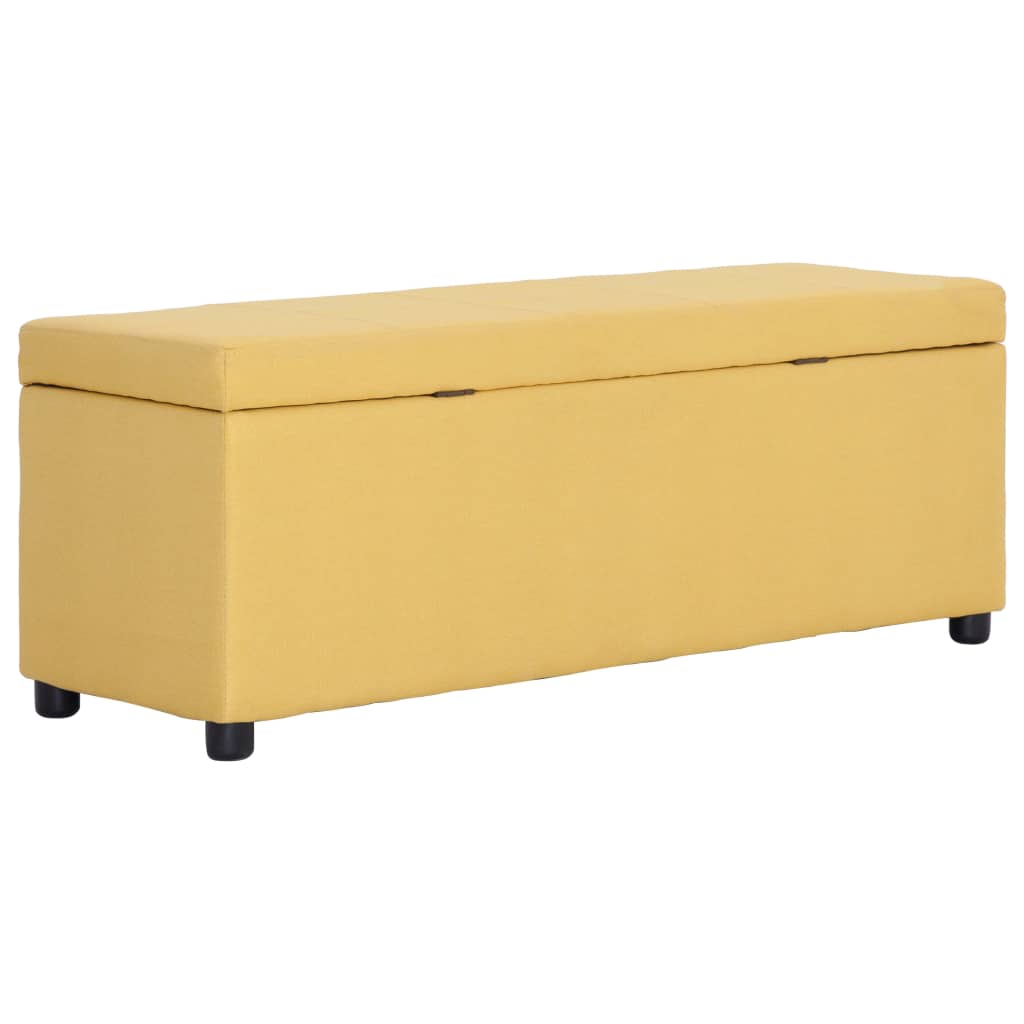bænk med opbevaringsrum 116 cm polyester gul