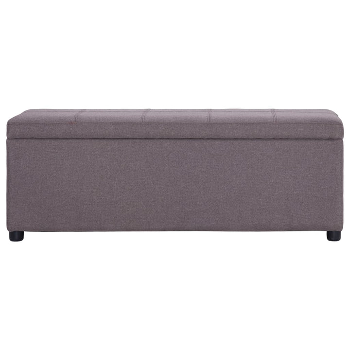 bænk med opbevaringsrum 116 cm polyester gråbrun