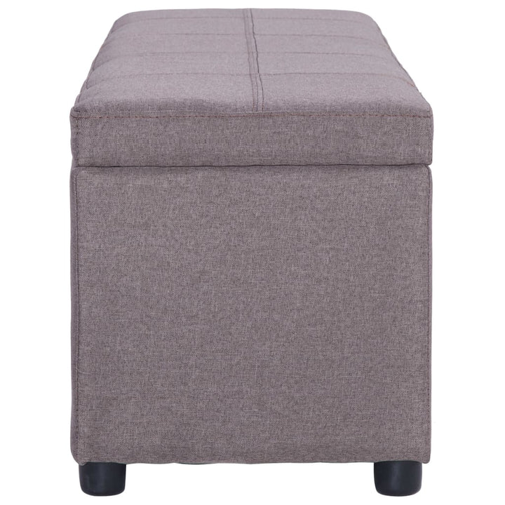 bænk med opbevaringsrum 116 cm polyester gråbrun