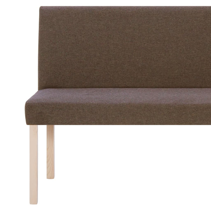 bænk 139,5 cm polyester brun