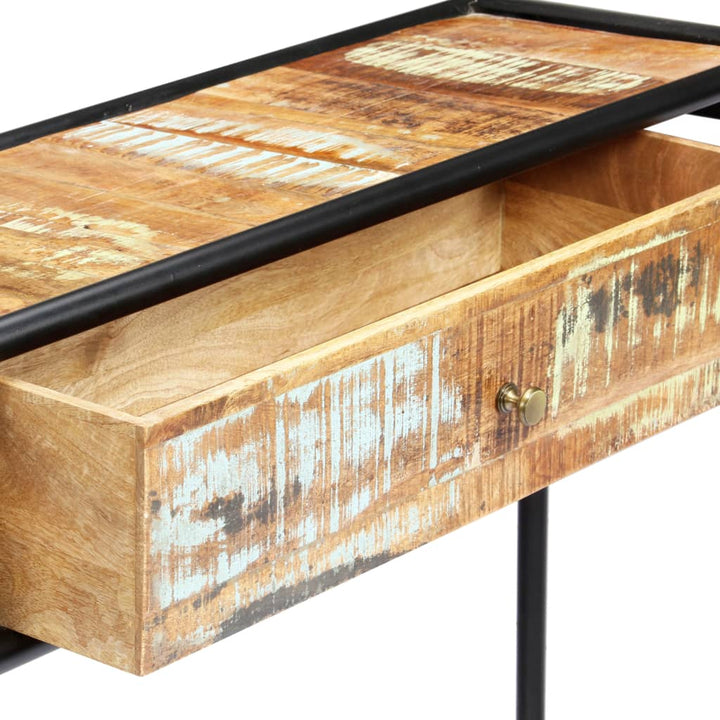 konsolbord 118x30x75 cm massivt genbrugstræ