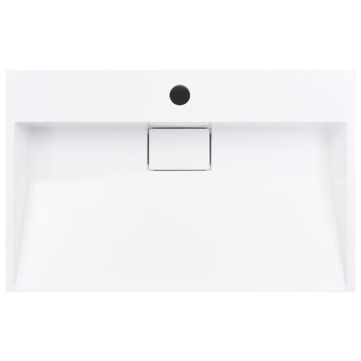 håndvask 60 x 38 x 11 cm mineralstøbt/marmorstøbt hvid