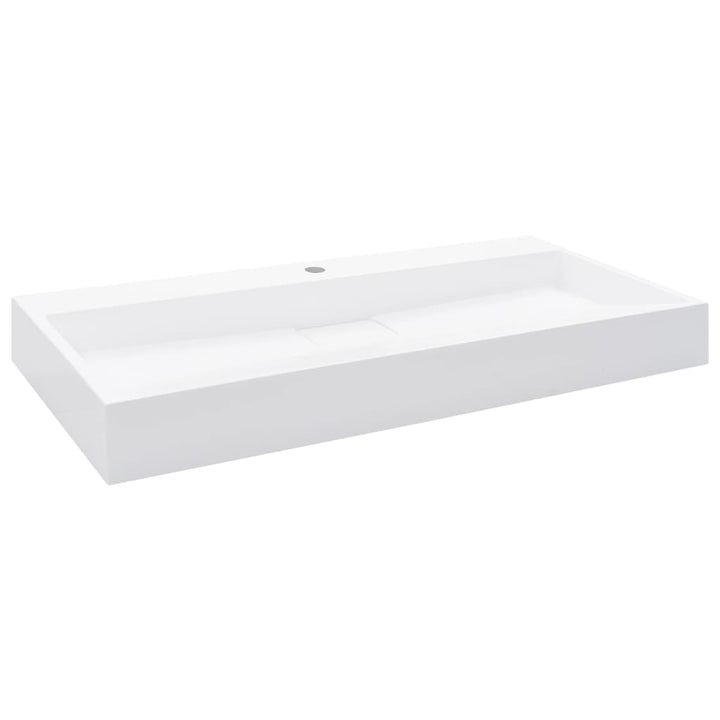 håndvask 100 x 46 x 11 cm mineralstøbt/marmorstøbt hvid