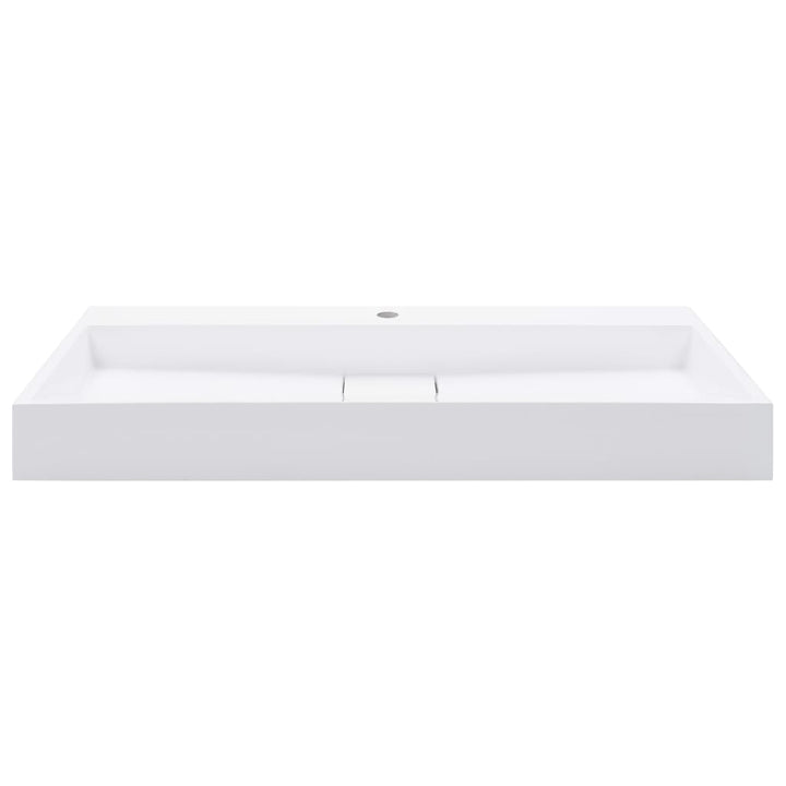 håndvask 100 x 46 x 11 cm mineralstøbt/marmorstøbt hvid