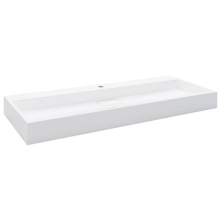 håndvask 120 x 46 x 11 cm mineralstøbt/marmorstøbt hvid