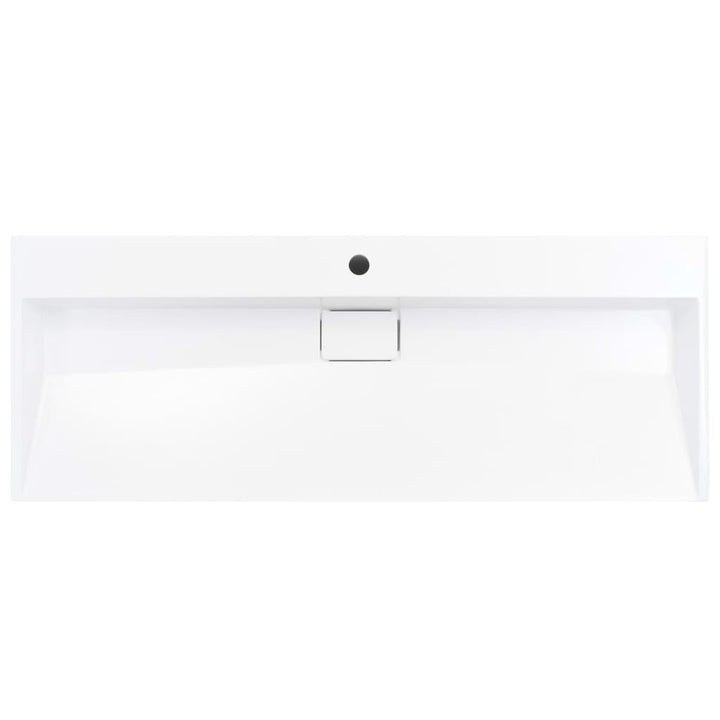 håndvask 120 x 46 x 11 cm mineralstøbt/marmorstøbt hvid