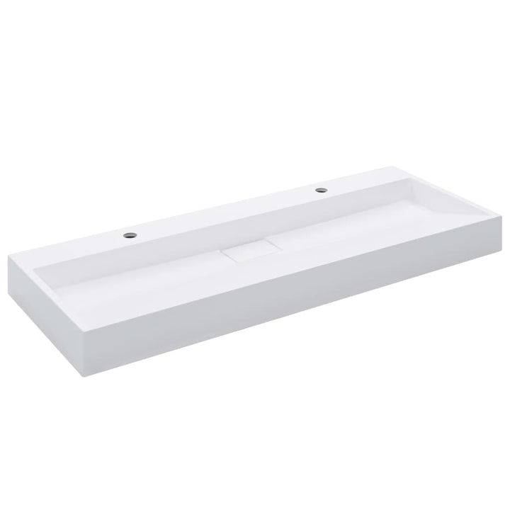 håndvask 120 x 46 x 11 cm mineralstøbt/marmorstøbt hvid
