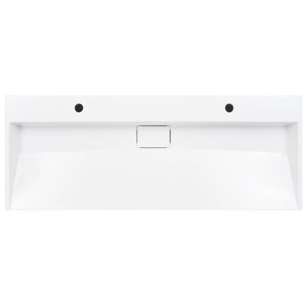 håndvask 120 x 46 x 11 cm mineralstøbt/marmorstøbt hvid