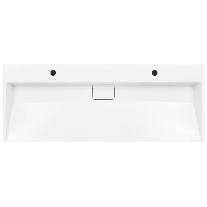 håndvask 120 x 46 x 11 cm mineralstøbt/marmorstøbt hvid