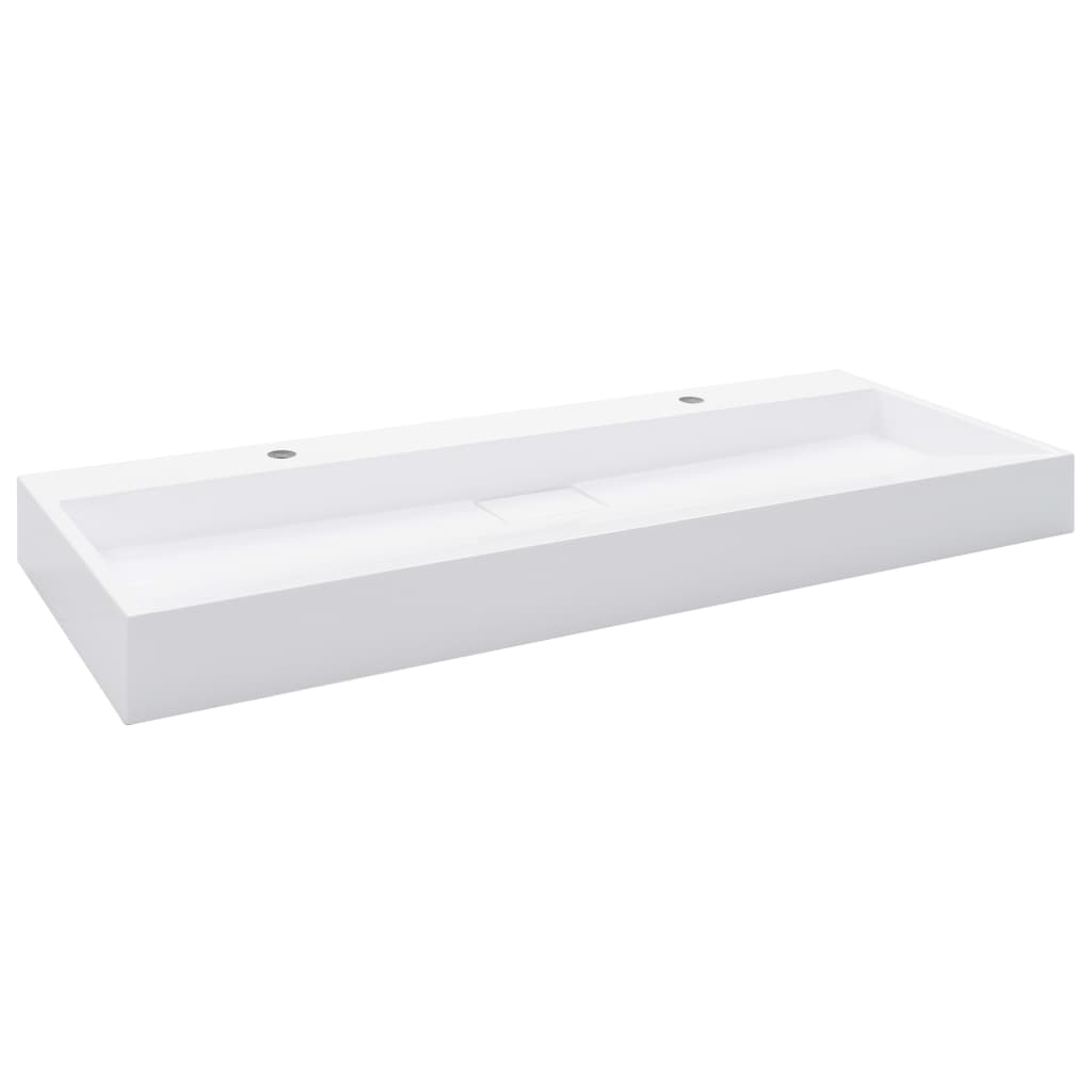 håndvask 120 x 46 x 11 cm mineralstøbt/marmorstøbt hvid