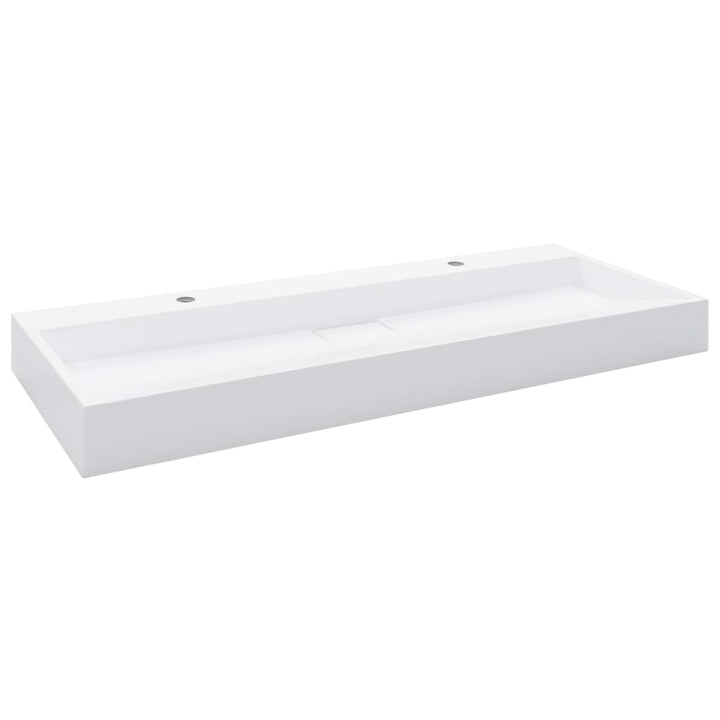 håndvask 120 x 46 x 11 cm mineralstøbt/marmorstøbt hvid