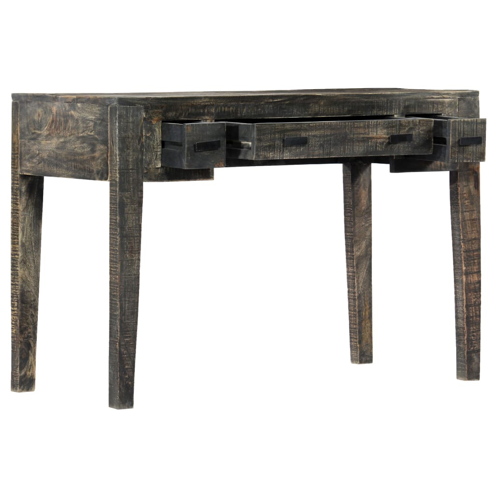 skrivebord 110 x 50 x 75 cm massivt mangotræ sort