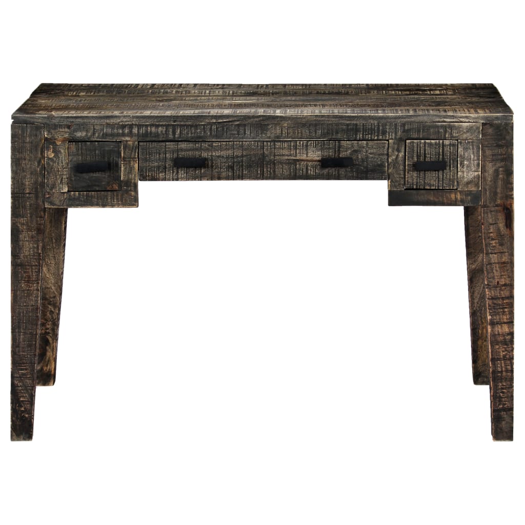 skrivebord 110 x 50 x 75 cm massivt mangotræ sort