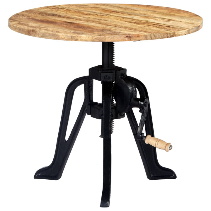sidebord 60 x (46-63) cm massivt mangotræ og støbejern