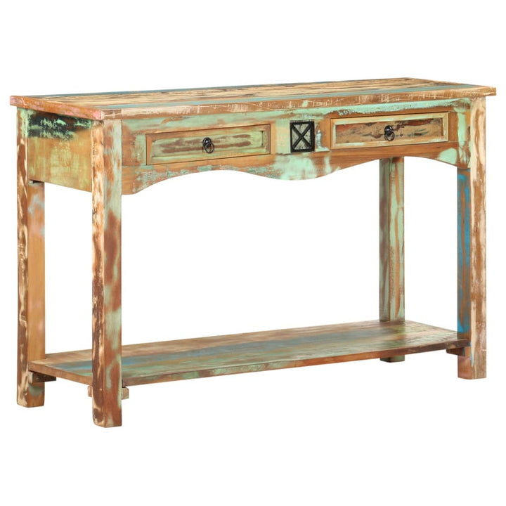 konsolbord 120x40x75 cm massivt genbrugstræ