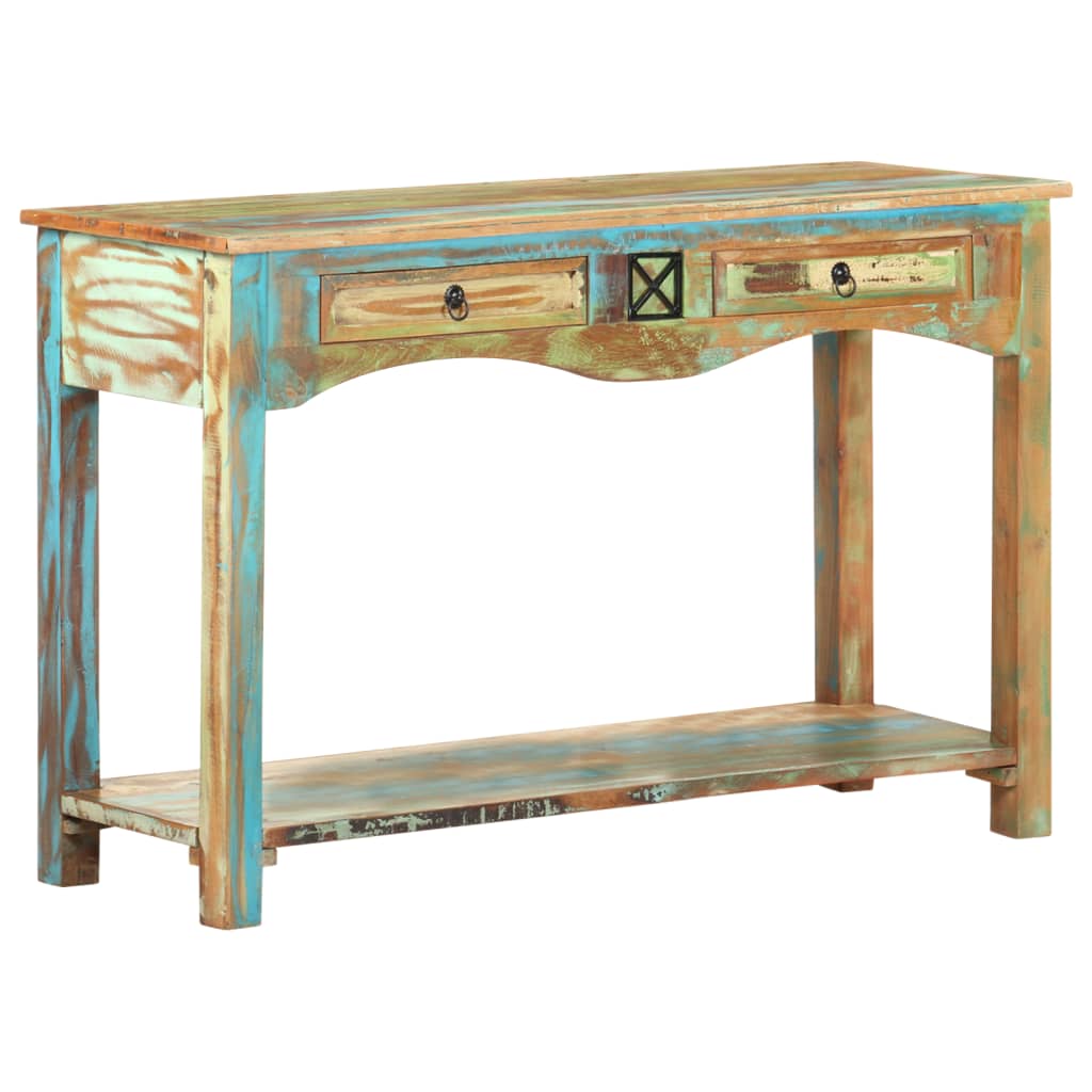 konsolbord 120x40x75 cm massivt genbrugstræ