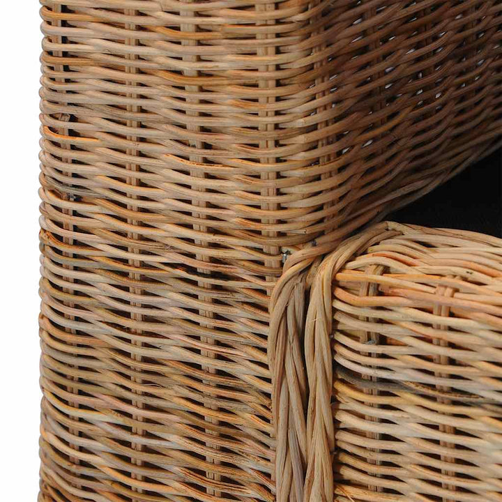 lænestol med hynder naturlig rattan