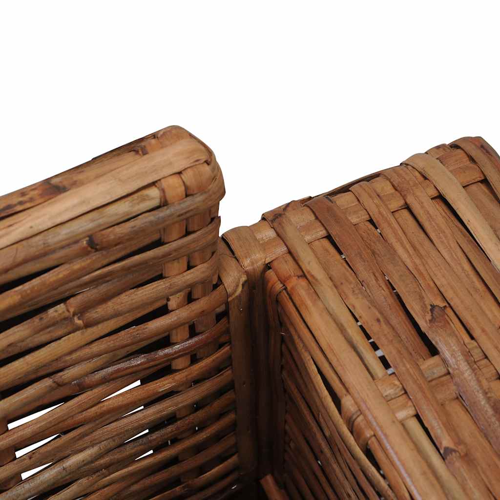 lænestol med hynder naturlig rattan