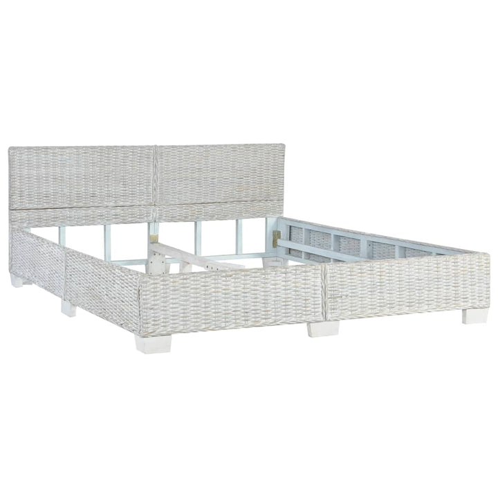 sengestel 160 x 200 cm naturlig rattan grå
