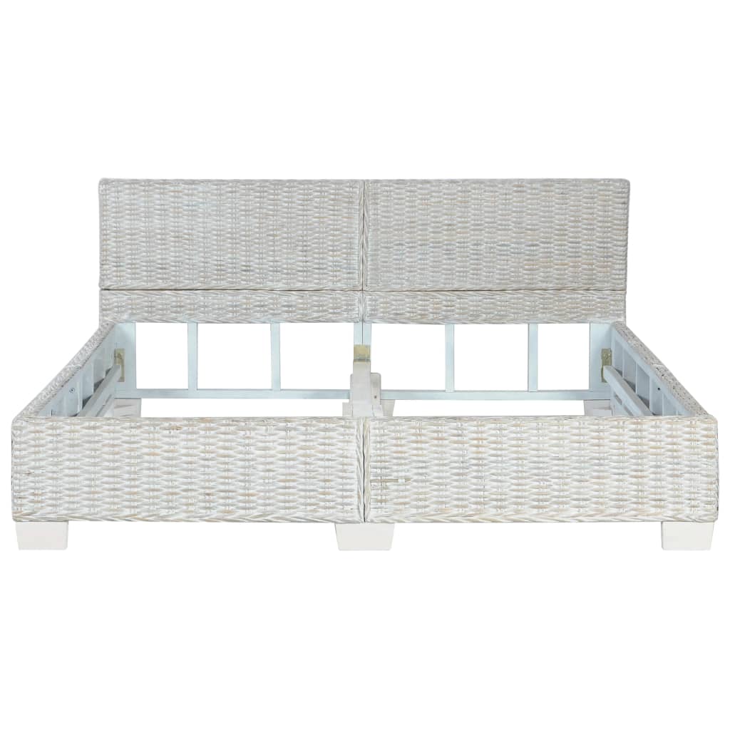 sengestel 160 x 200 cm naturlig rattan grå