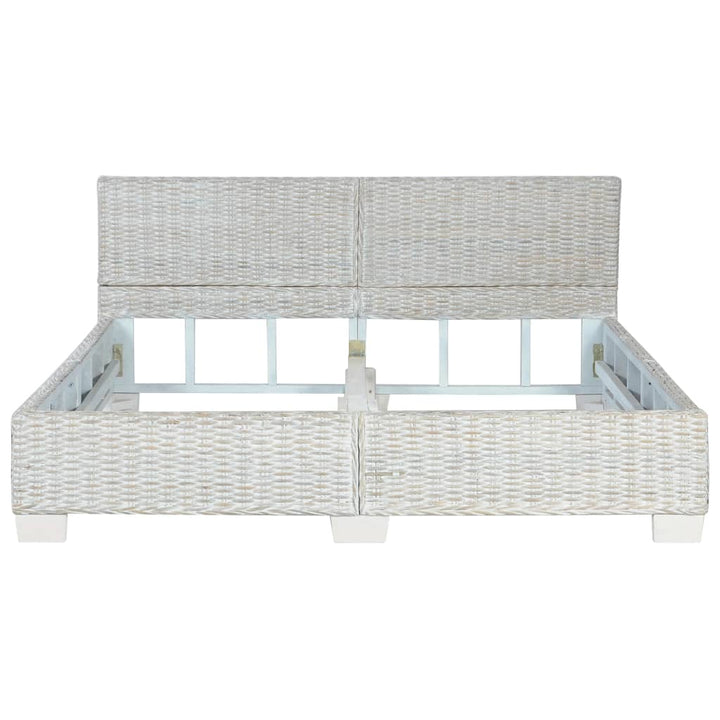 sengestel 160 x 200 cm naturlig rattan grå