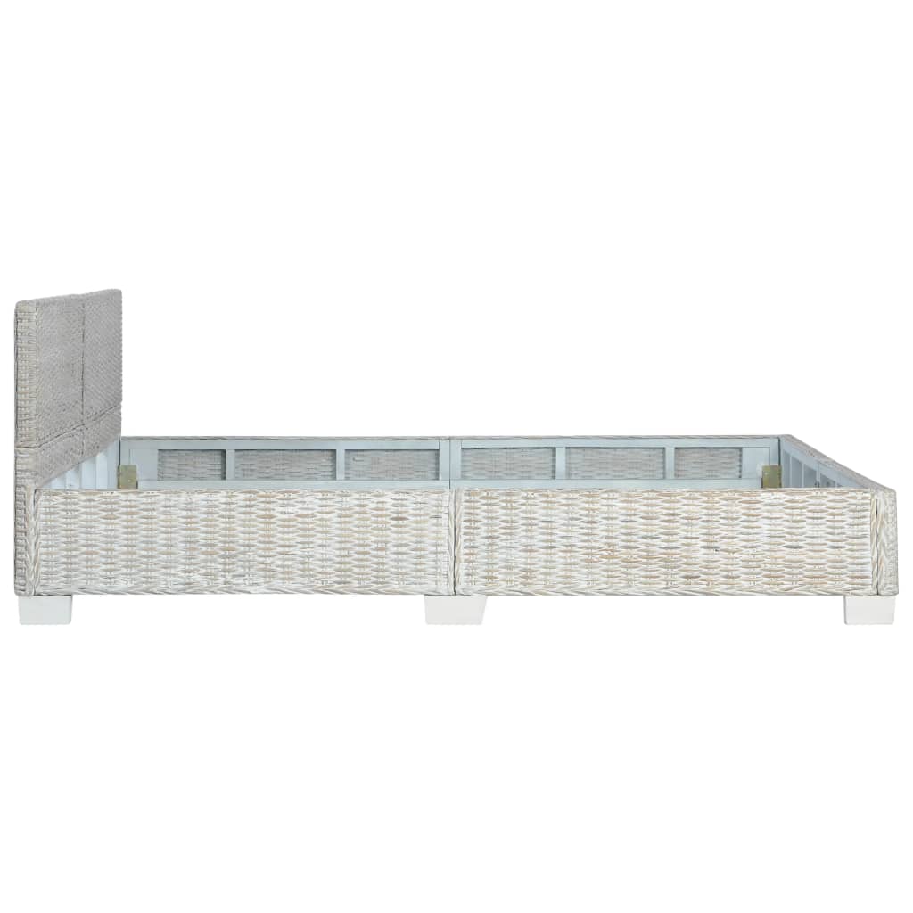 sengestel 160 x 200 cm naturlig rattan grå