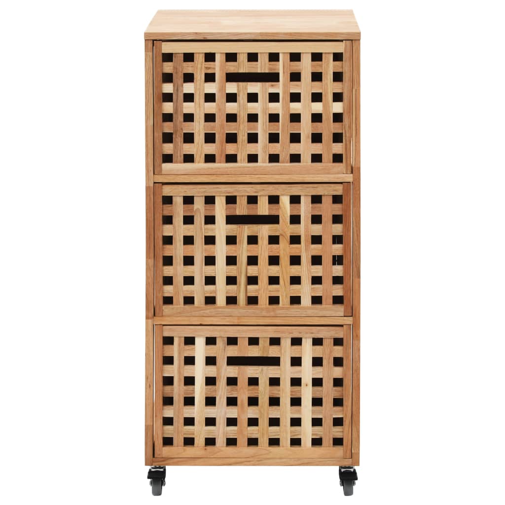 badeværelsesskab 41x41x91 cm massivt valnøddetræ