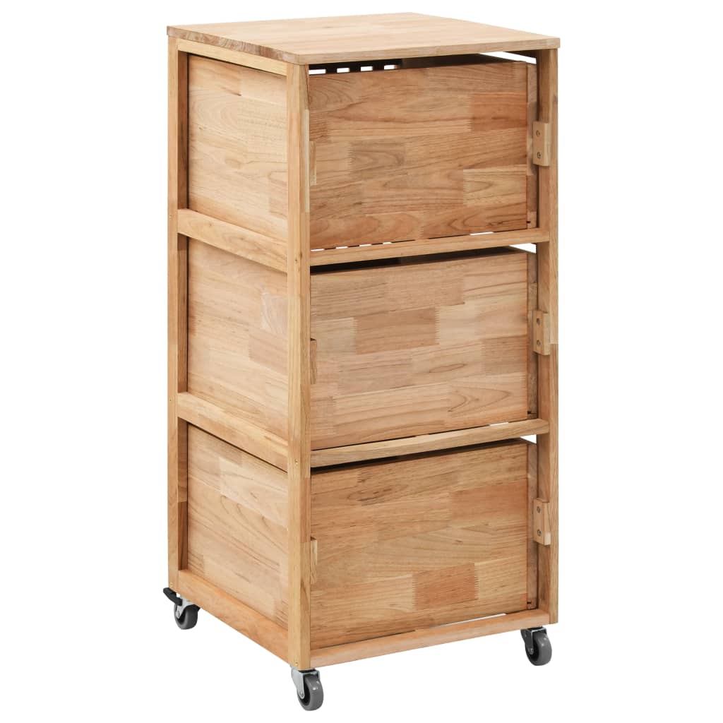 badeværelsesskab 41x41x91 cm massivt valnøddetræ