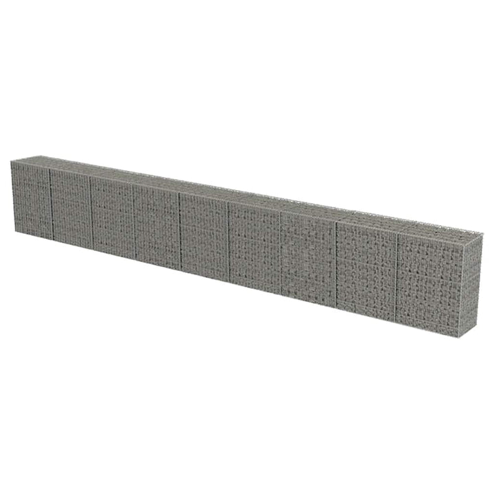 gabionvæg med dæksler galvaniseret stål 900 x 50 x 100 cm