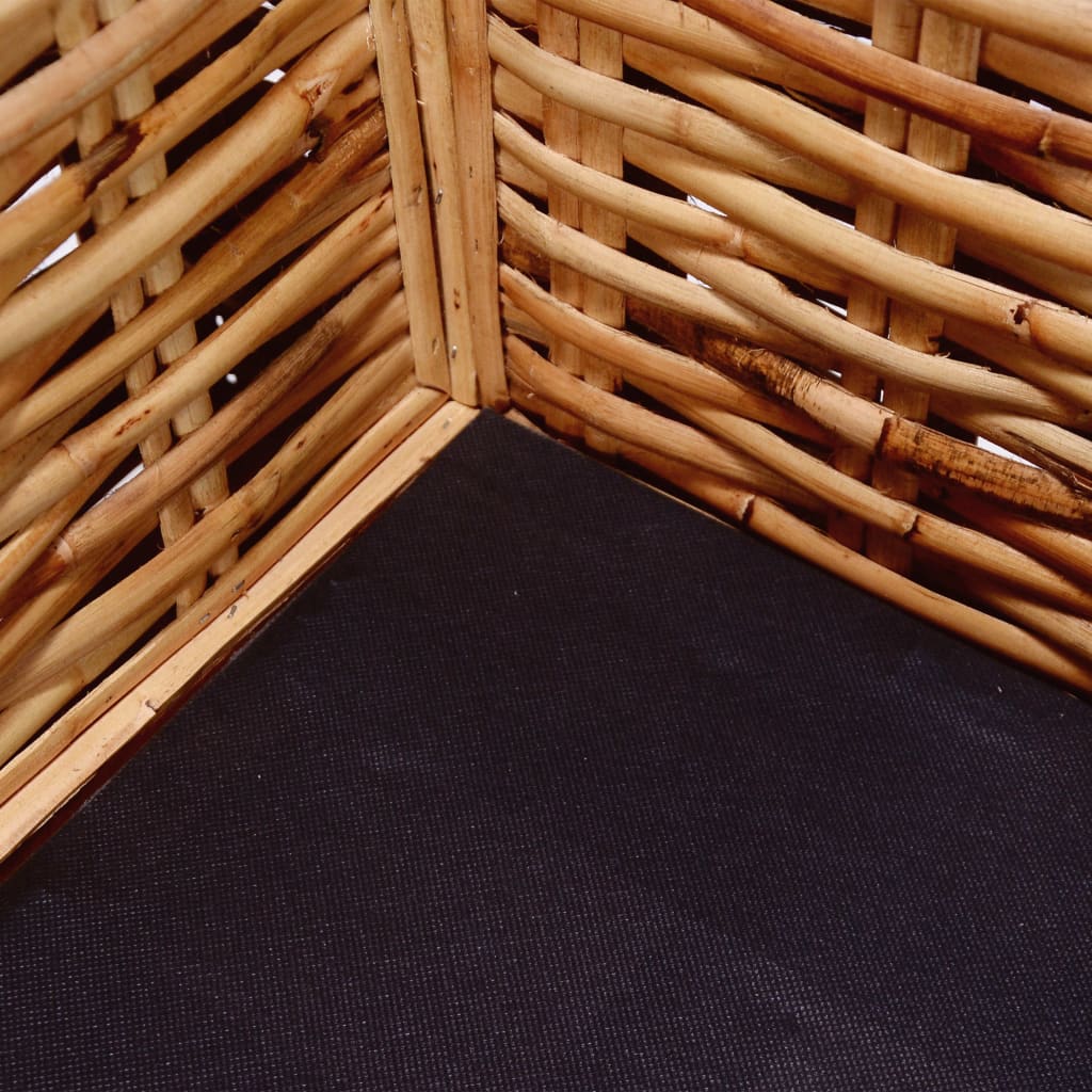 sofasæt i 2 dele med hynder naturligt rattan