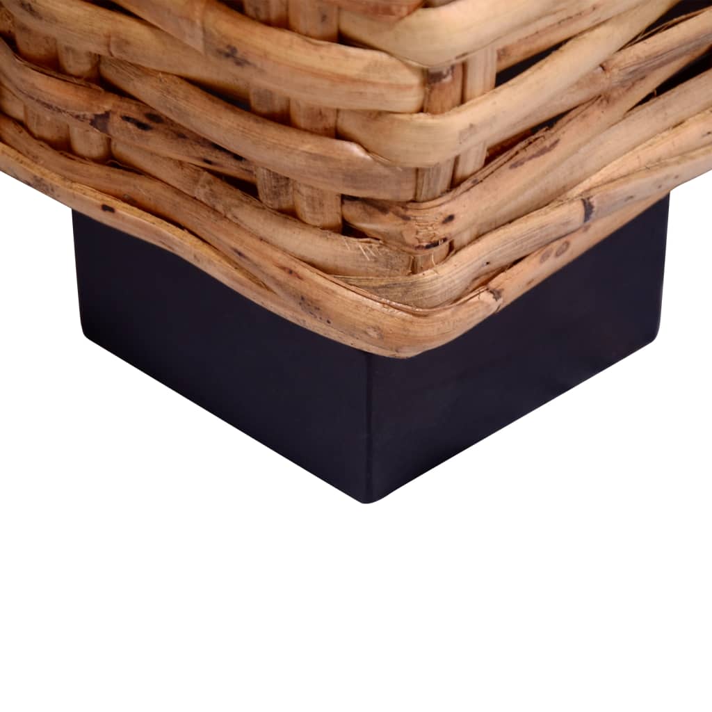 3-personers havesofa naturligt rattan