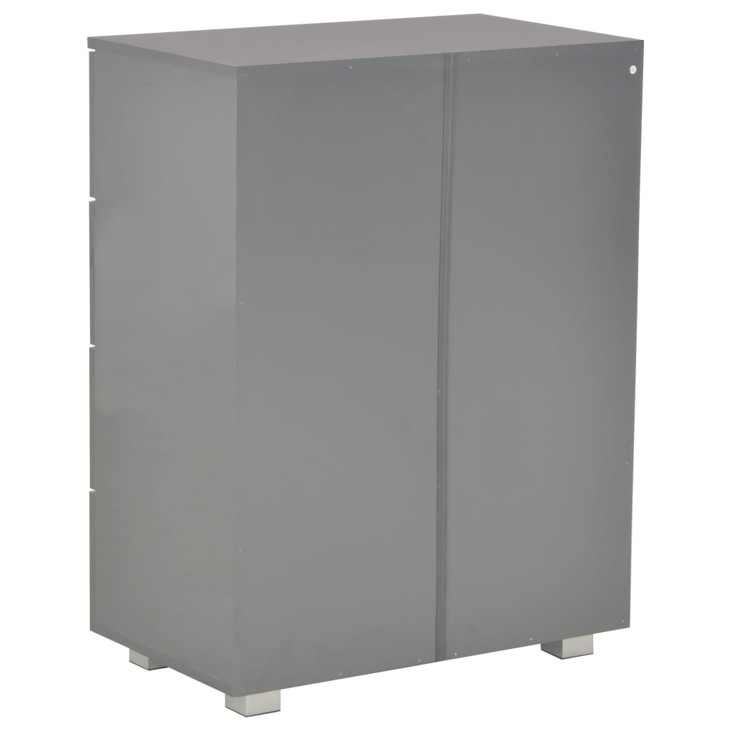 kommode 60x35x80 konstrueret træ grå højglans