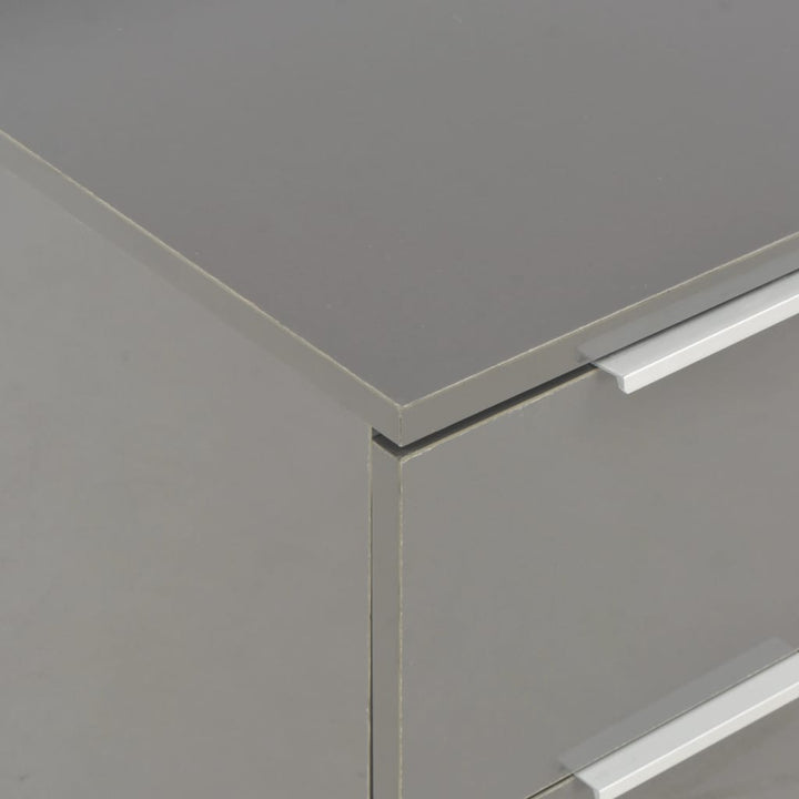 kommode 60x35x80 konstrueret træ grå højglans