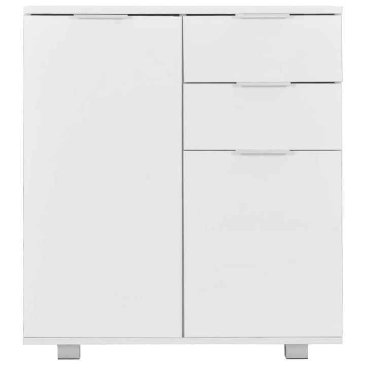skænk 71 x 35 x 80 cm konstrueret træ hvid højglans