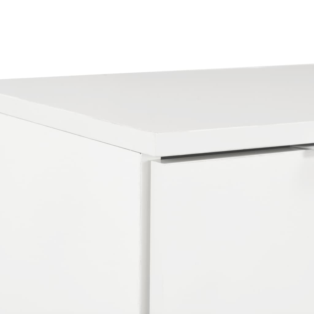 skænk 71 x 35 x 80 cm konstrueret træ hvid højglans