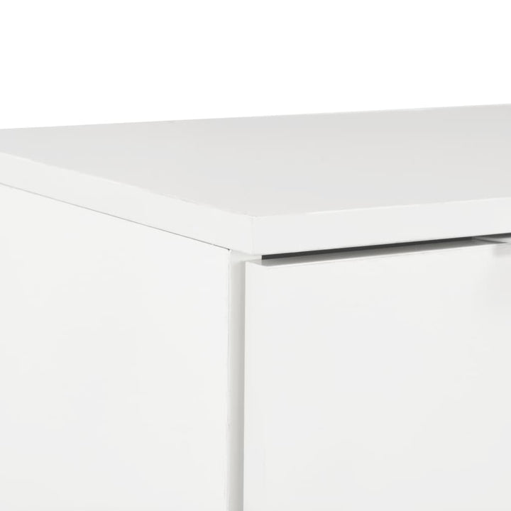 skænk 71 x 35 x 80 cm konstrueret træ hvid højglans