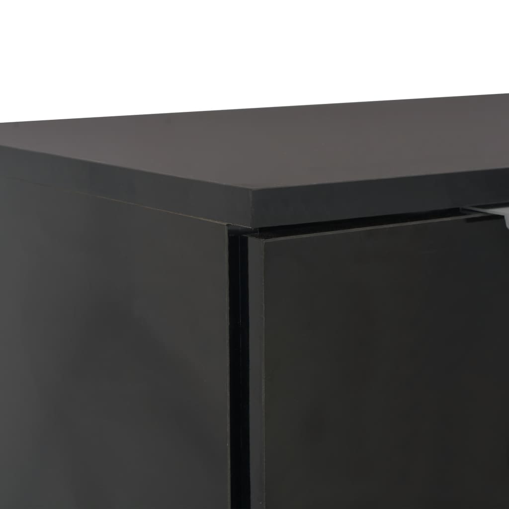 skænk 71x35x80 cm konstrueret træ sort højglans